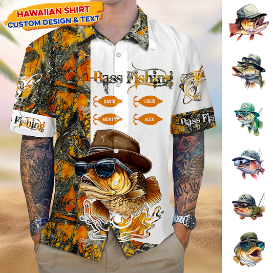 Personalized Fishing Dad 3D Hawaii Shirt